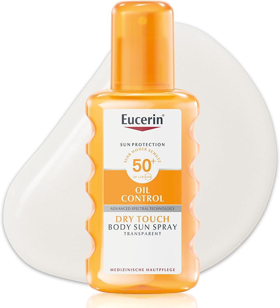 Eucerin Oil Control Dry Touch Body Sun Spray Transparent LSF 50+, 200 ml