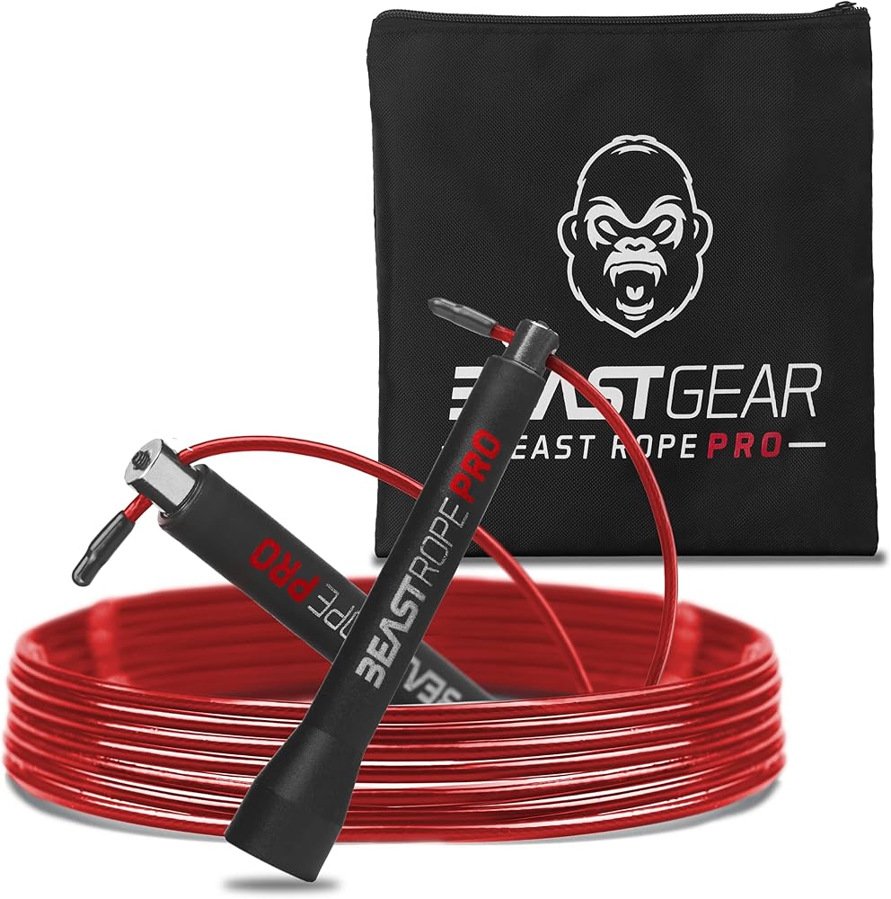 Beast Gear Beast Rope Pro Speed Rope, Aluminium-Griffe