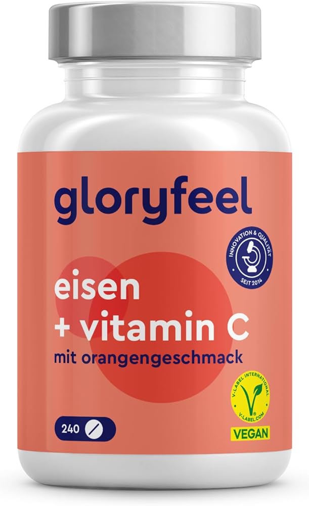 gloryfeel Eisen mit Vitamin C, 40 mg, 240 Tabletten