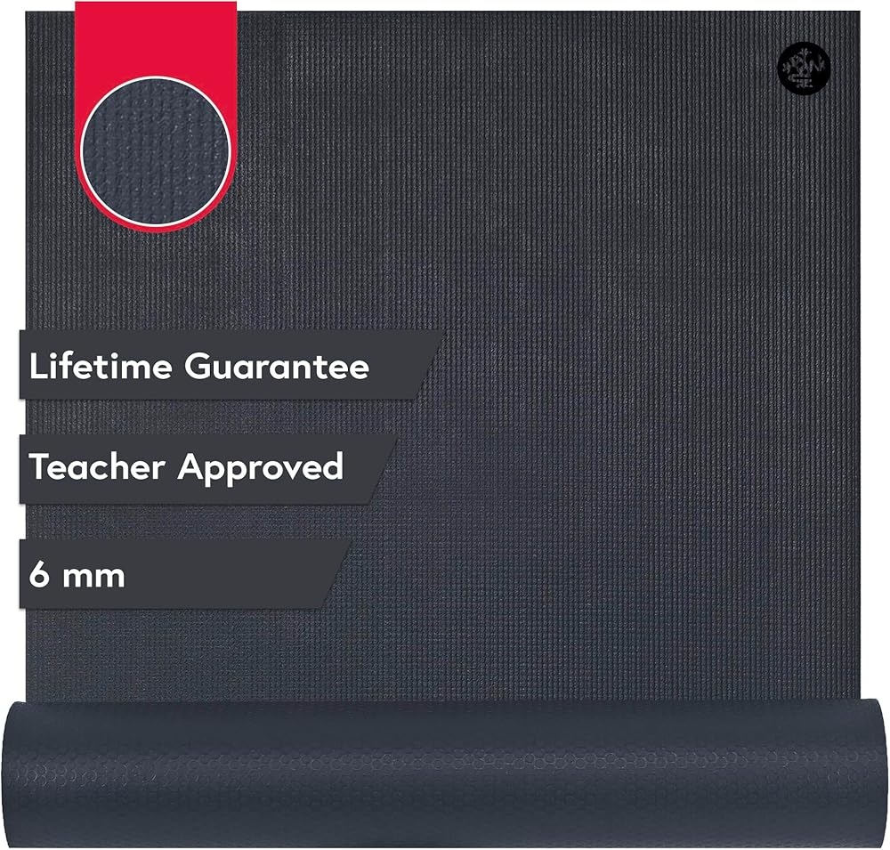 Manduka PRO Yoga Mat 6mm, Black Thunder