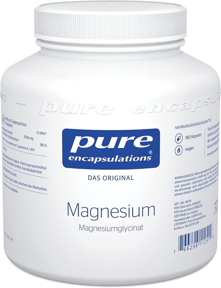 Pure Encapsulations Magnesiumglycinat, 180 Kapseln