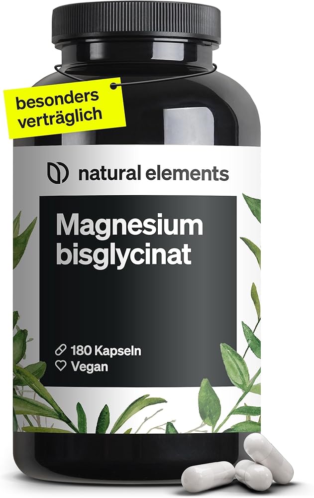 Natural Elements Magnesium Bisglycinat, 180 Kapseln